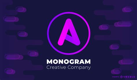 Gradient Monogram Logo Design Vector Download