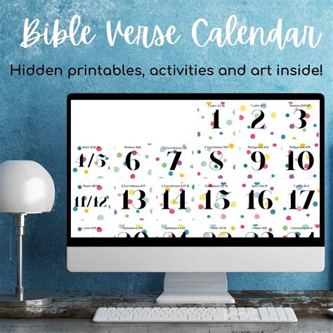 Monthly Bible Verse Calendar- Daily Verse Reading, Printables and Activities - Forget Him Knot