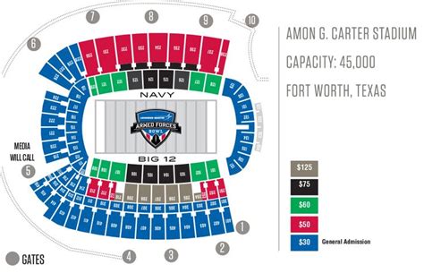 Amon G. Carter Stadium Seating Map | I salute you, Lockheed, Armed forces