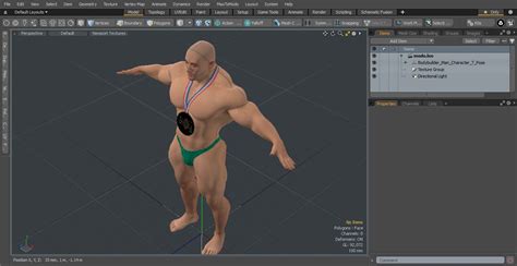 Bodybuilder Man Character T-Pose 3D Model $149 - .gltf .obj .ma .max ...