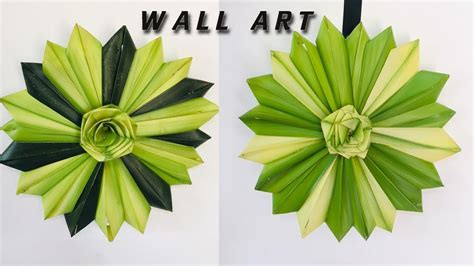 Beautiful coconut leaf wall decoration ideas |DIY art and craft with ...