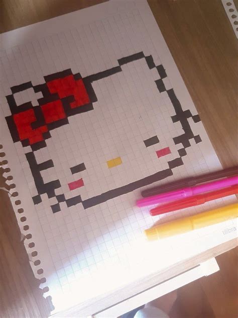 Hello Kitty pixel art Spiderman Pixel Art, Hello Kitty Characters, Pix ...