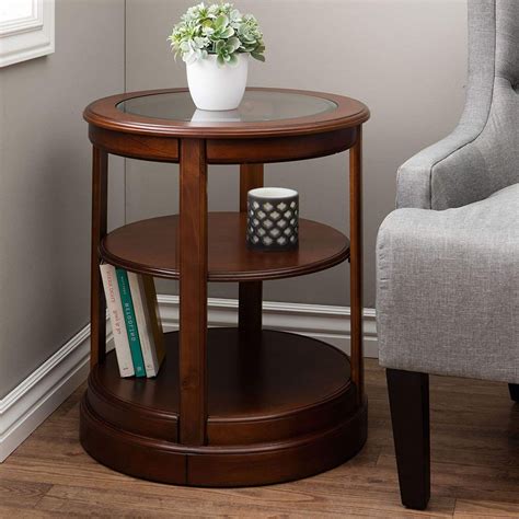 Open End Table Provides Classic Style and Contemporary Function. 22-Inch Round Side Piece ...