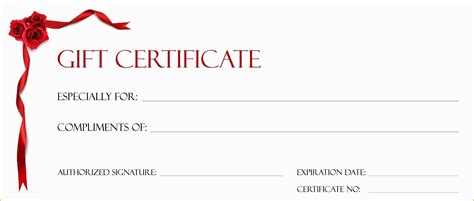 Gift Certificate Template Free Of 31 Free Gift Certificate Templates ...