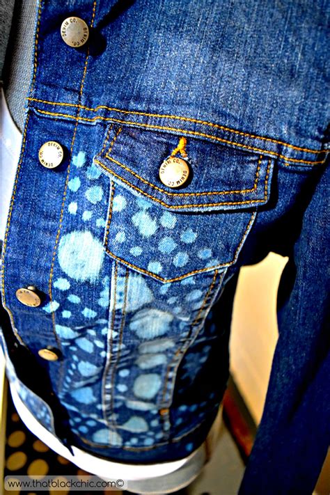 DIY Bleach Design on Denim | That Black Chic