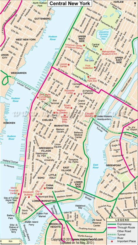 New York City Sights Map - Best Tourist Places in the World