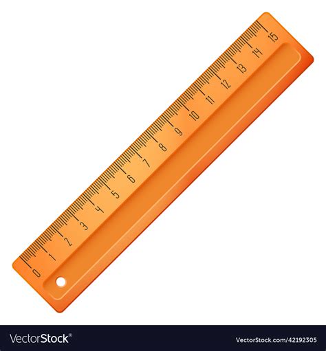 Plastic ruler school measure tool scale Royalty Free Vector