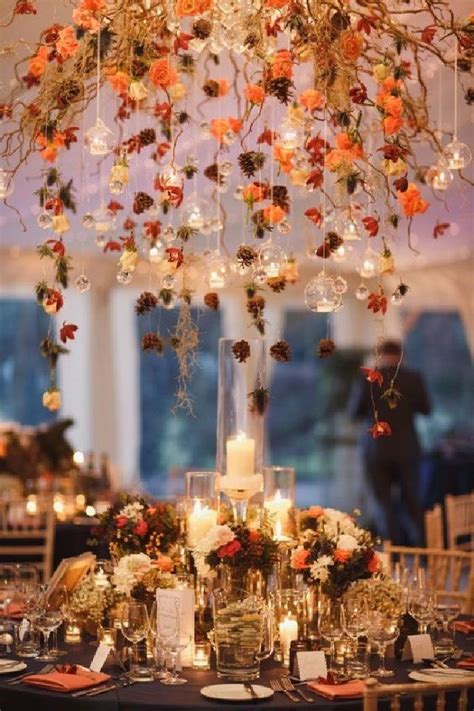 deco table automnal boule en verre a suspendre | Déco mariage automne ...