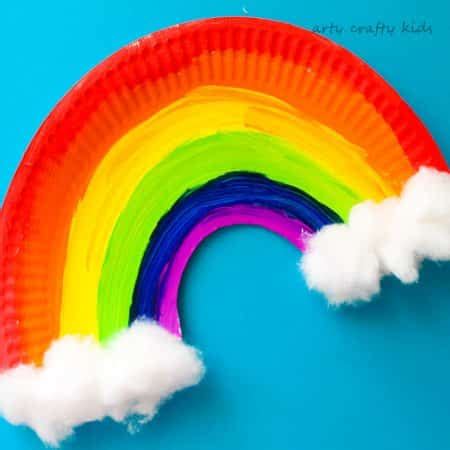 Easy Paper Plate Rainbow Craft - Arty Crafty Kids