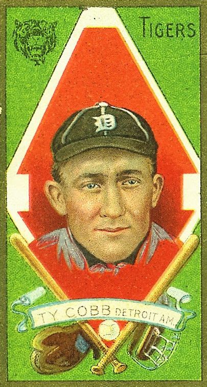 T205 Ty Cobb | Baseball cards, Ty cobb, Detroit tigers baseball