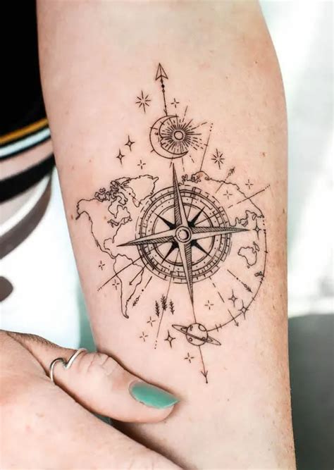 52 Beautiful Compass Tattoos with Meaning