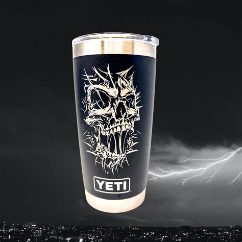 Skull Yeti Rambler, Skull Tumbler - Etsy