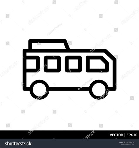 Bus Icon Transportation Vector Illustration Logo Stock Vector (Royalty ...