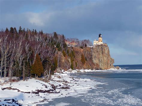 Split Rock Lighthouse Winter Photograph by Sharon Goldsboro - Fine Art America