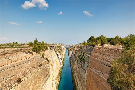 The Isthmus of Corinth, Greece Stock Image - Image of famous, isthmus ...