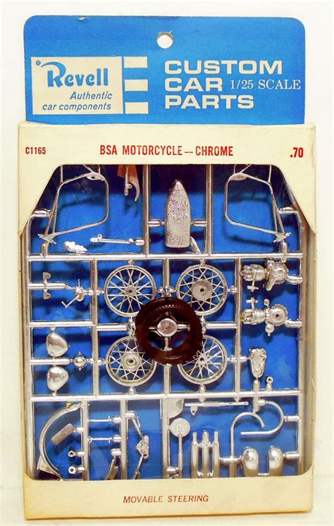 Vinatge Revell Parts Pack Chrome BSA Motorcycle 1/25 Scale Kit