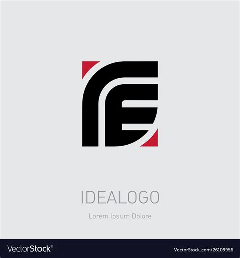 R and e initial logo re monogram logotype Vector Image