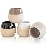 Amazon.com | Ceramic Espresso Cups Set of 4 - 2.7oz - Espresso Coffee Mugs for Nespresso Cups ...