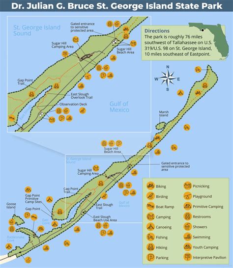 St. George Island State Park Map - Ontheworldmap.com