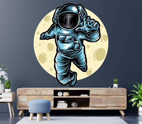 Astronaut Wall Decal Outer Space Wall Decor for Kids Bedroom - Etsy