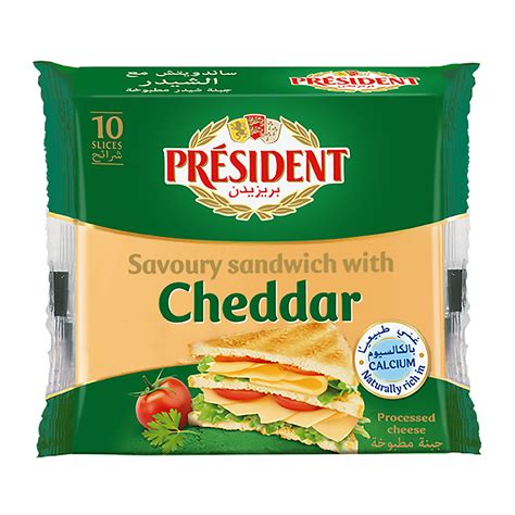 President Sandwich Cheddar Cheese Slices 200g Online at Best Price | Sliced Cheese | Lulu KSA ...