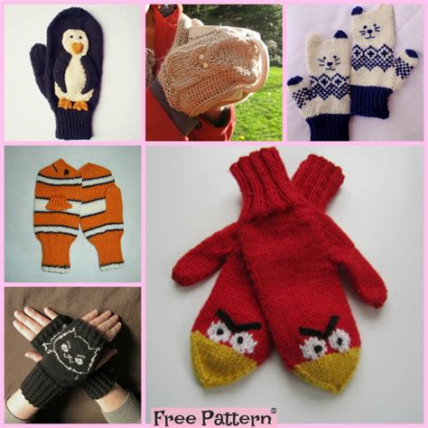 10+ Cute Knit Animal Mittens - Free Patterns - DIY 4 EVER