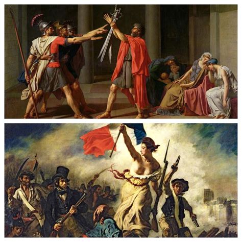 Two iconic French paintings from the Louve that contrast Neoclassicism ...