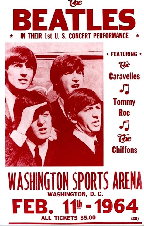 The Beatles at Washington Arena vintage concert poster re | Etsy