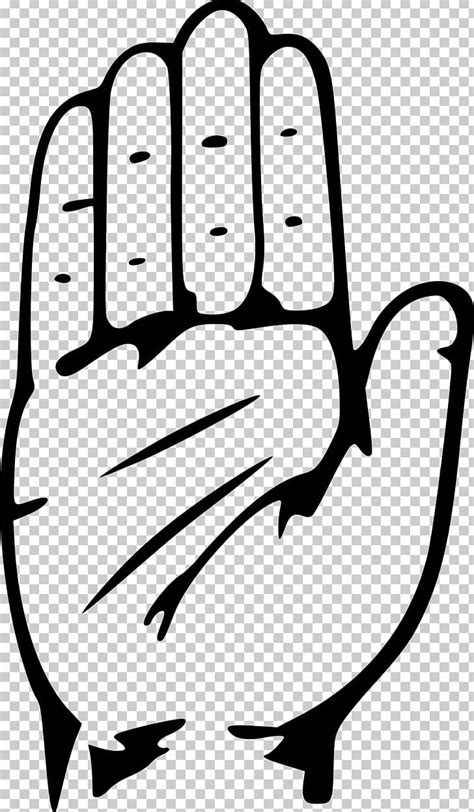 Indian National Congress Symbol Hand Computer Icons PNG, Clipart, Artwork, Black, Black And ...