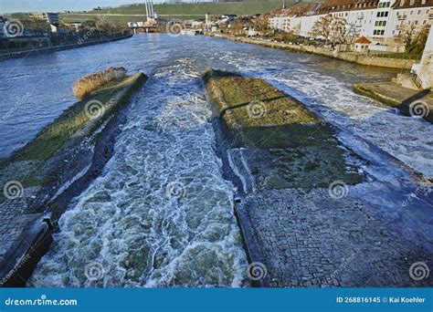 Wild Water at the Main Bridge of Wurzburg Stock Image - Image of wurzburg, bridge: 268816145