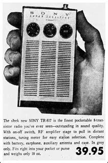 Vintage Advertising For The Sony Model TR-817 Transistor R… | Flickr
