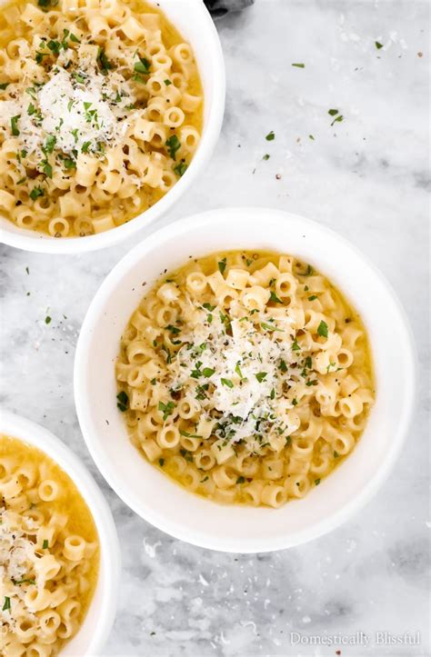 Parmesan Pasta Soup - Domestically Blissful