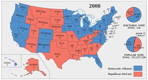 US Election of 2008 Map - GIS Geography