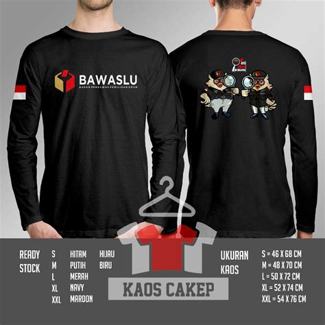 Jual Kaos Ayo Awasi Bersama Maskot Wasra Dan Wasri DB Lengan Panjang Baju Distro | Shopee Indonesia