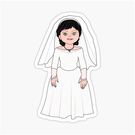 "Bride of Chucky | Bride Doll" Sticker for Sale by Jakmalone | Redbubble