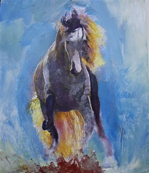 Palomino Horse Oil painting by Simon Jones | Artfinder