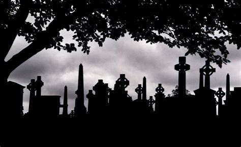 graveyard silhouette | I like graveyards 'graveyard silhouet… | Mark ...