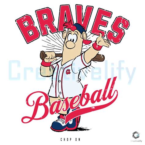 Blooper Mascot Atlanta Braves Baseball SVG - CreativeLify