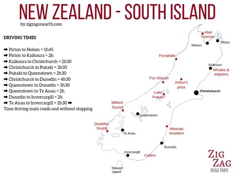 Map Of New Zealand South Island - Maping Resources