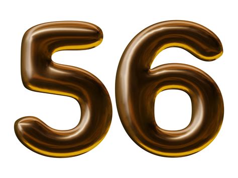 Number 56 design in 3d render 19552803 PNG