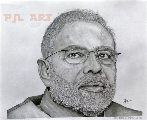 WWW.PJLART.BLOGSPOT.COM: Portrait of Narendra Modi