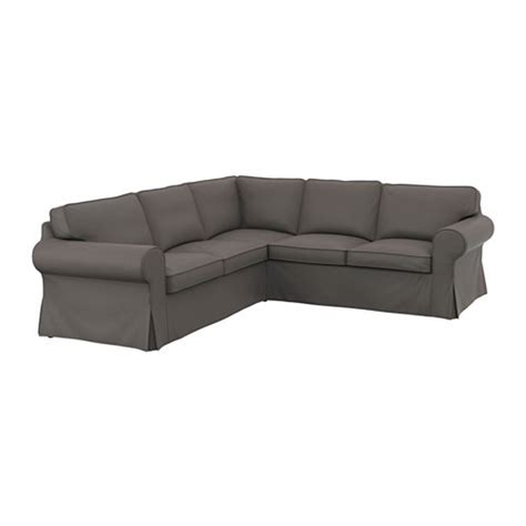 IKEA Ektorp 2+2 Corner Sofa COVER Slipcover NORDVALLA GRAY Grey 4 Seat ...