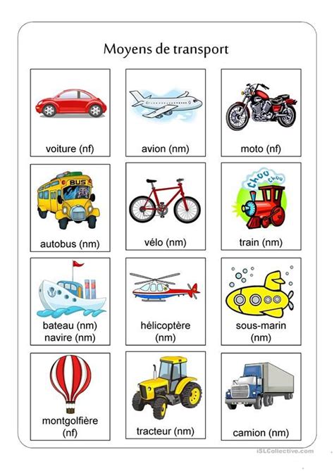 an image of different types of transportation in english and spanish ...