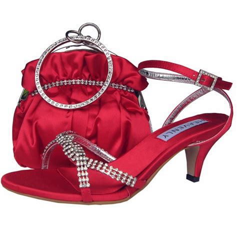 Theresa Evening Sandal in Red and Diamante | Ladies Sandals | Evening Shoe