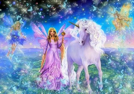 Beautiful Unicorn and Fairy - Unicorns Photo (40840530) - Fanpop