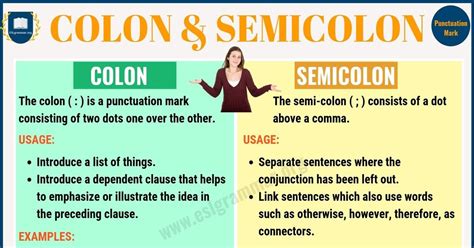 Colon vs Semicolon: When to Use a Semicolon, a Colon 1 | Semicolon ...