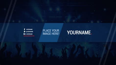 Free Concert YouTube Banner Template | 5ergiveaways