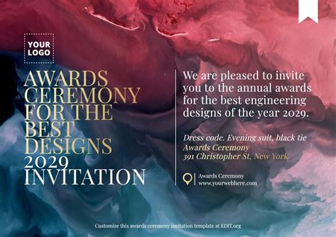 Editable Awards Ceremony Invitation Templates