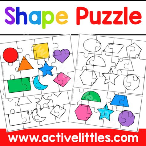 Shape Puzzle Printable - Active Littles