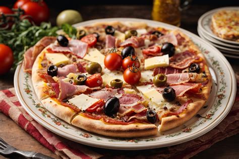 Richly Decorated Italian Pizza Free Stock Photo - Public Domain Pictures